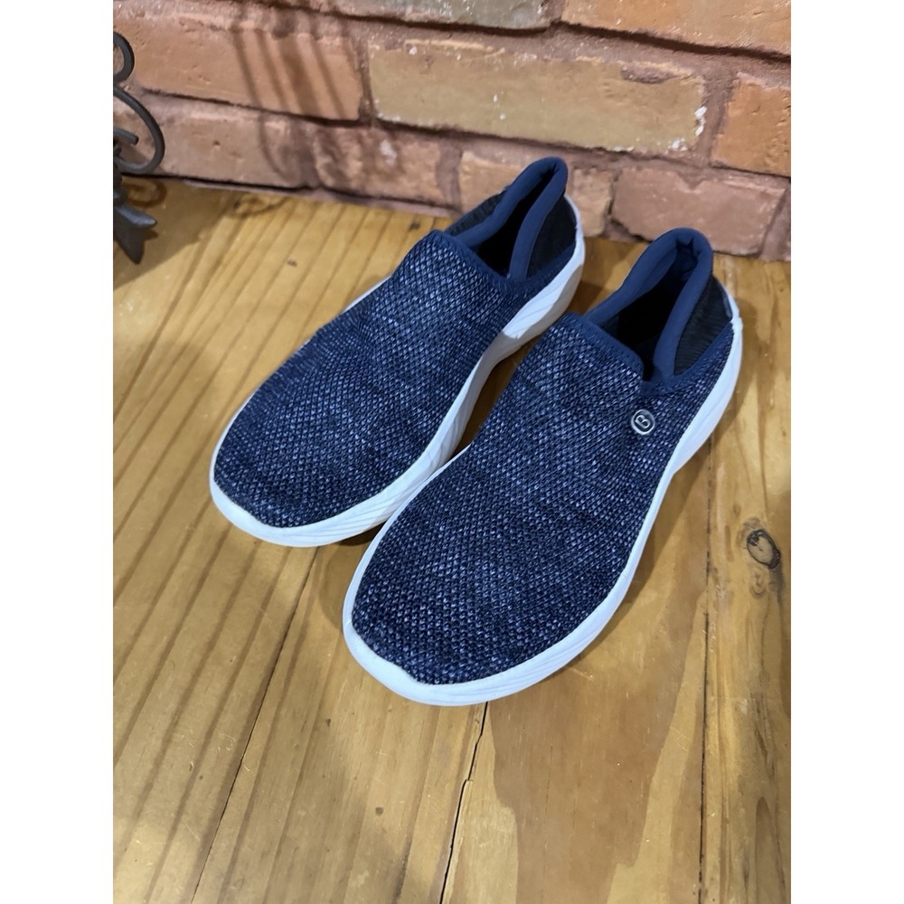 Zees Women's 6 Navy Lightweight Washable Slip‎ On Sneakers Blue Round Toe Flat